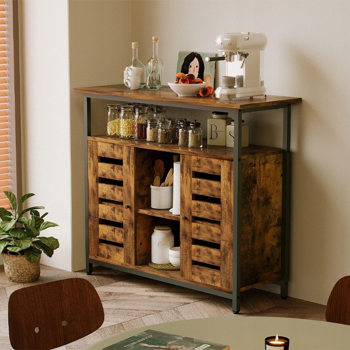 SCHRANK/KOMMODE, Braun, 35/90/80 cm - Braun, Holzwerkstoff (90/80/35cm)