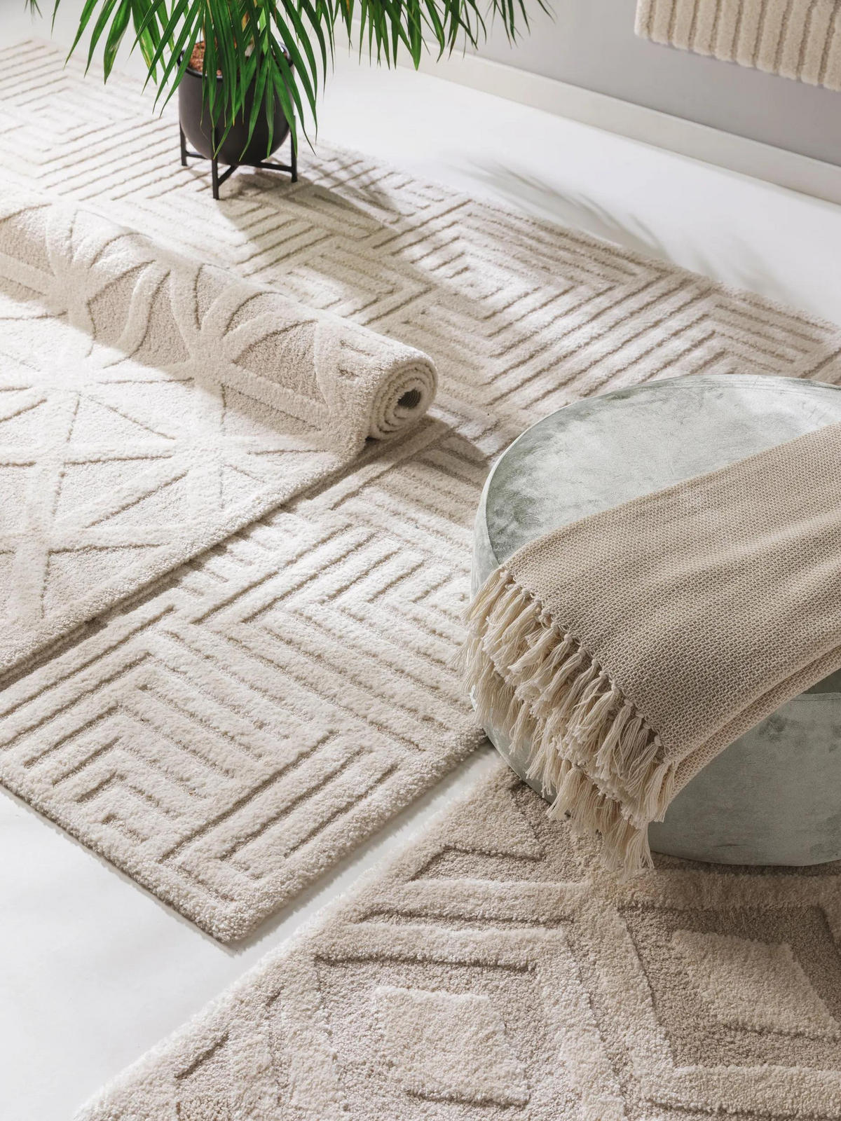 TEPPICH Eve Cream/Beige 200x290 cm - Creme, Textil (200/290cm) - benuta Nest