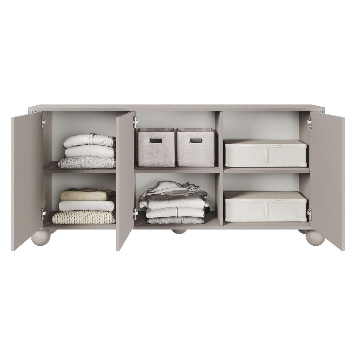 SIDEBOARD Arvello Greige 163 cm - Taupe, Holz/Holzwerkstoff (163.2/83.8/38cm) - Selsey