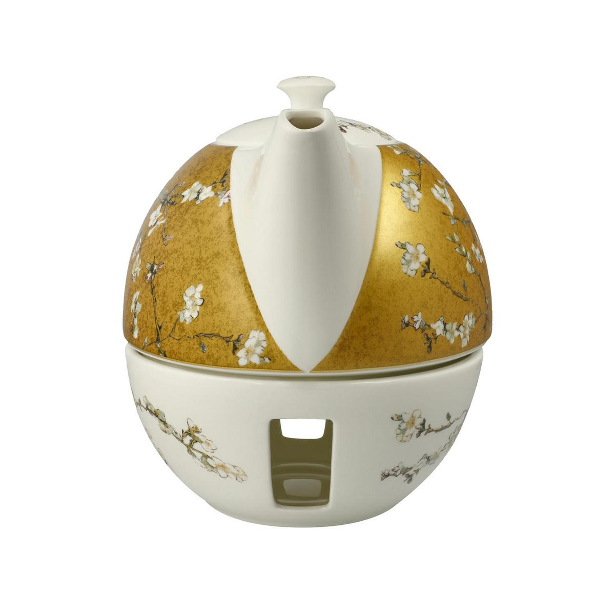 TEEKANNE MIT STÖVCHEN Vincent van Gogh - Mandelbaum bunt 1,2 l - Multicolor, Keramik (1.2L) - Goebel