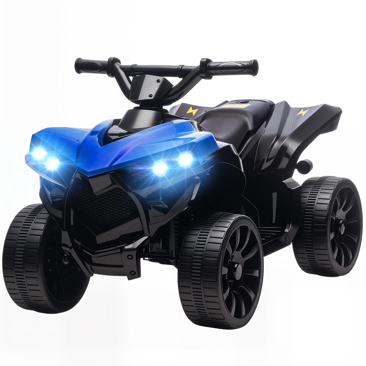 KINDERQUAD DE-06275 6V mit Musik und LED-Scheinwerfer Blau - Blau, Kunststoff/Metall (70/42/45cm) - ComfortXL