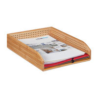 UKLADANIE dokumentov - svetlohnedá, drevo (25/7/33cm) - Relaxdays