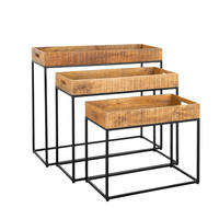 BEISTELLTISCH Rand Mangoholz 100 cm / 35 cm Natur - Naturfarben, Holz (35/100/85cm) - Villa Möbel