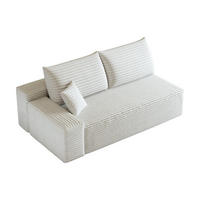 SOFAELEMENT DE-34752 linke mit Cordbezug Weiß - Weiß, Textil (95/83/175cm) - ComfortXL