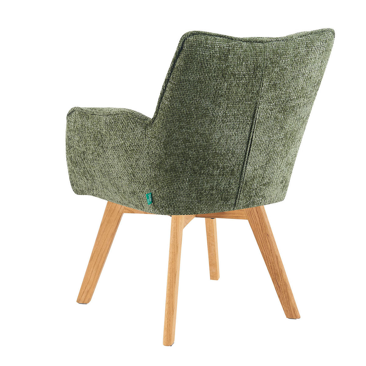 DREHSTUHL Mika-Ella - Honigeiche/Grün, Eichenholz/Holz (59/84/66cm) - DUBI Möbel