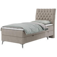 BOXBETT MILEN 90/200 Beige Struktur - H3 - Rechts Seite - Beige, Holz/Textil (90/200cm) - MKS