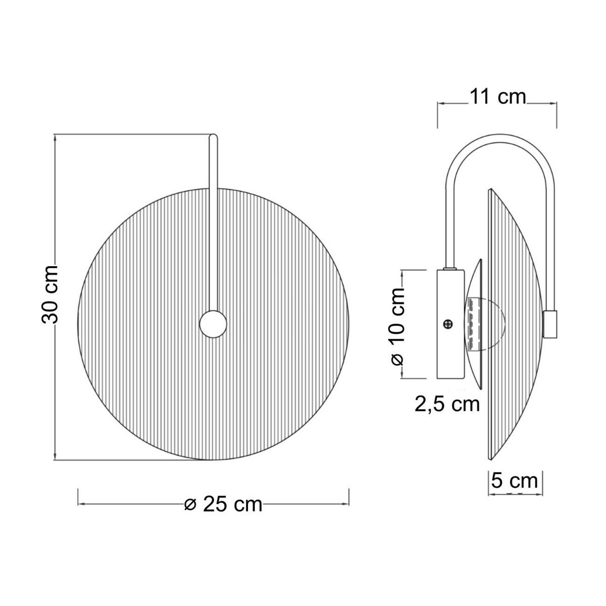 WANDLEUCHTE Esmée, Messing und Weiß, 30cm - Messingfarben, Glas (25/30/10cm) - KOSILUM