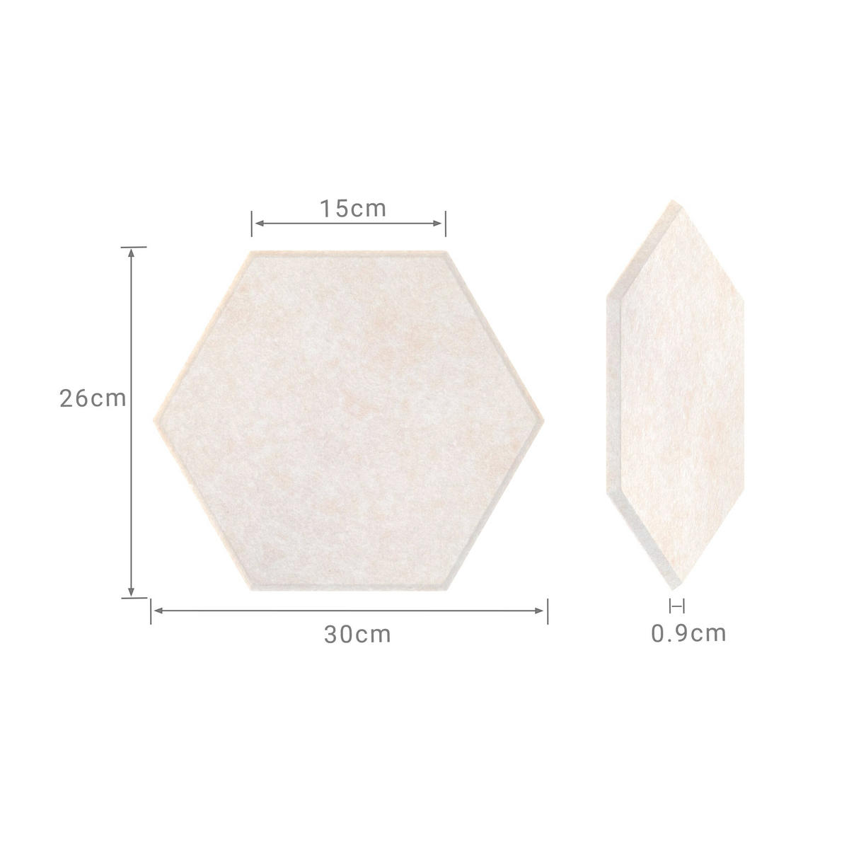 AKUSTIKPANEEL Beige 36er-Set selbstklebend - Beige, Textil (30/0.9/26cm) - Relaxdays