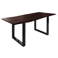 BAUMTISCH Akazie 200x100x76 braun Beine anthrazit glänzend FREEFORM 3 - Braun, Holz (200/100/76cm) - Massivmoebel24