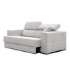SOFA QUARTZ 3-Sitzer mit Ausziehsitz, creme - Creme, Holzwerkstoff/Textil (202/80/102cm) - Courtois Laville