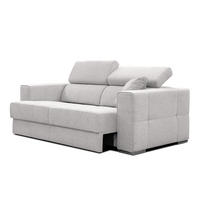 SOFA QUARTZ 3-Sitzer mit Ausziehsitz, creme - Creme, Holzwerkstoff/Textil (202/80/102cm) - Courtois Laville