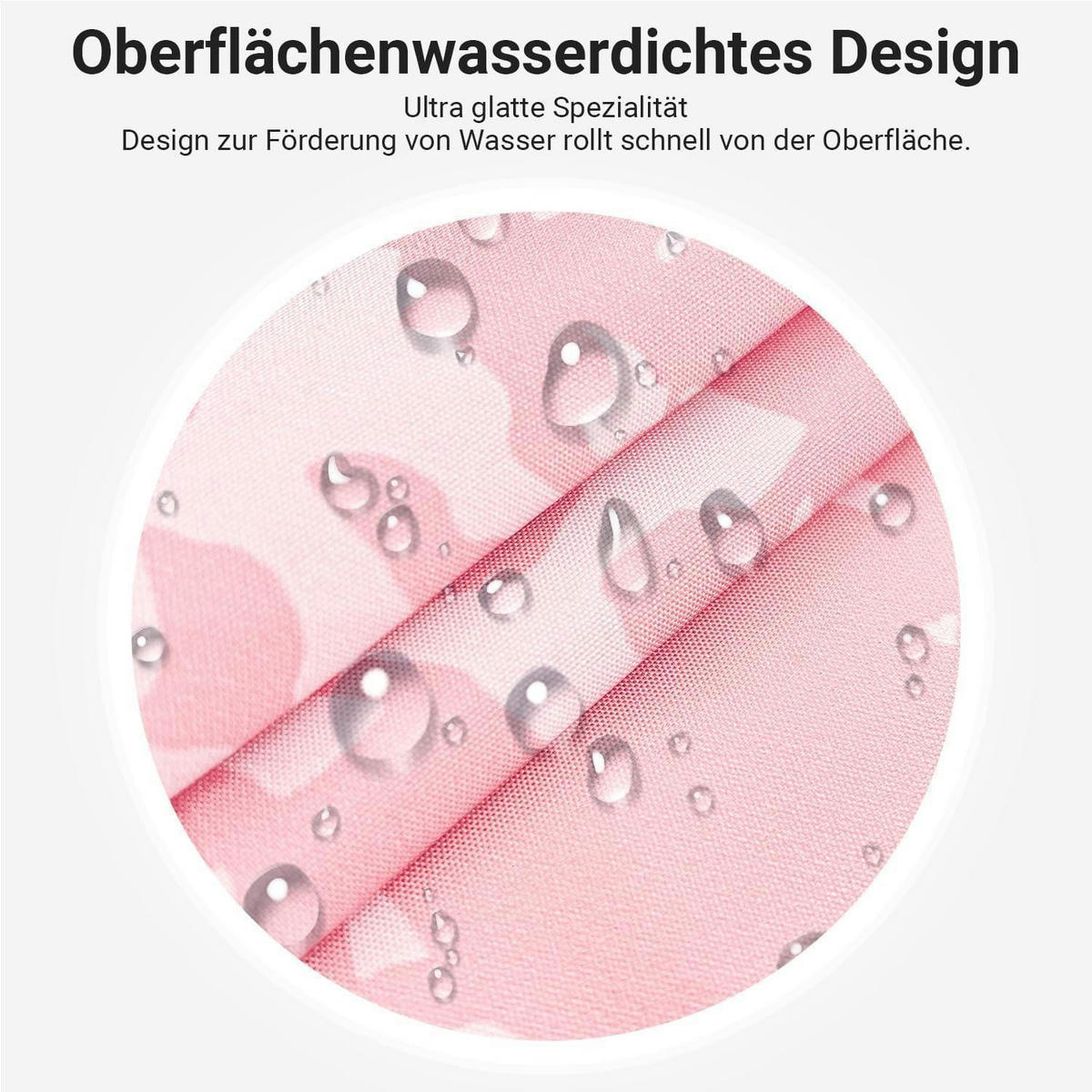 DUSCHVORHANG Rosa Blätter Linie 180 x 200 cm - Multicolor, Textil (180/200cm)
