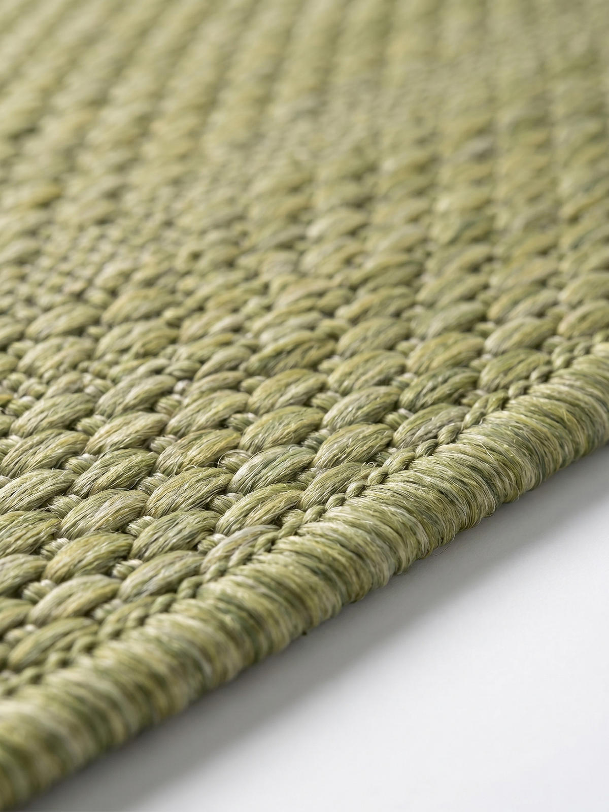 BALKONTEPPICH Einfarbig Wetterfest Waschbar Küche Balkon OEKO-TEX Rund Grün 200x200 cm Flur – ALSTER - Grün, Textil (200/200cm) - KADIMA DESIGN