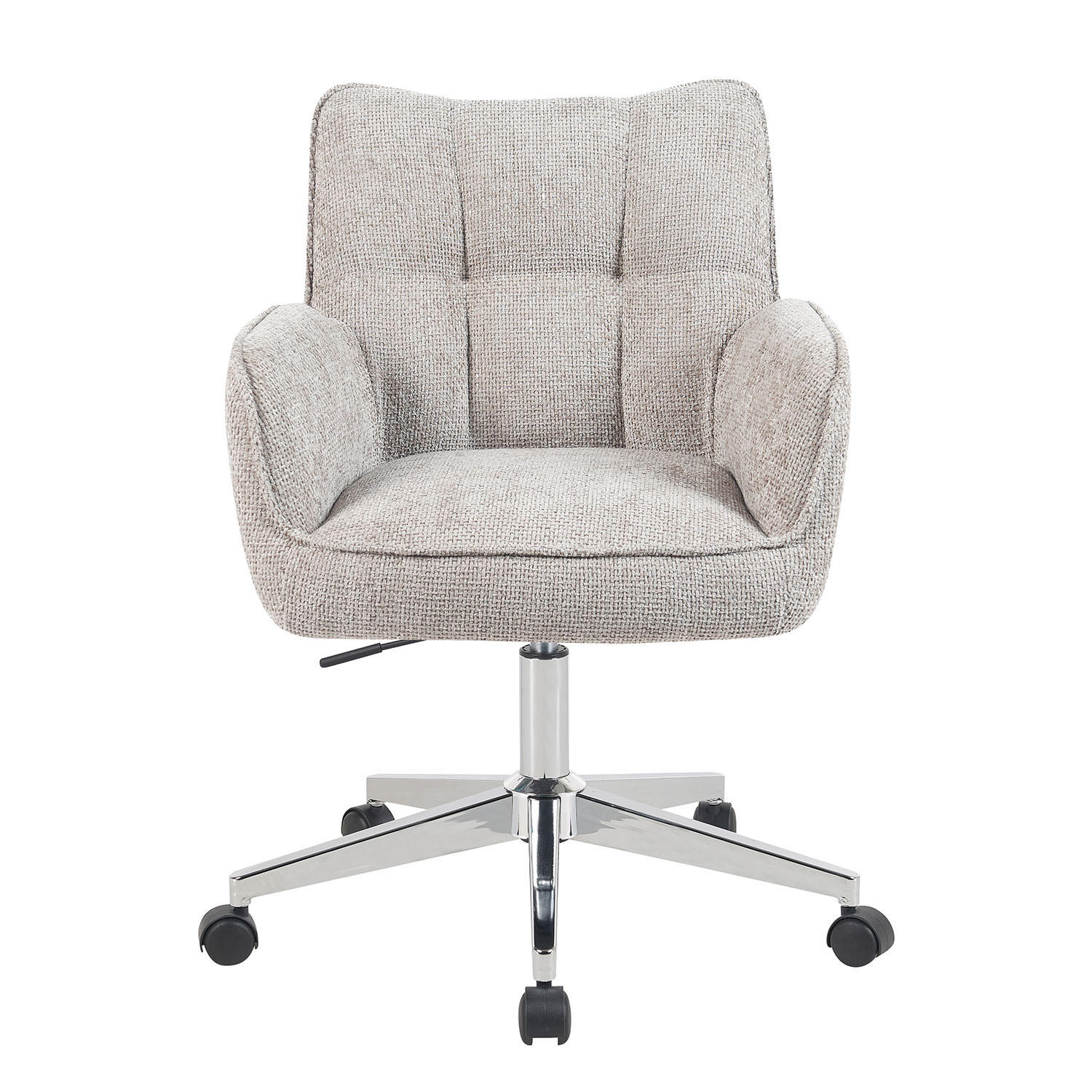 BÜROSTUHL Mika-Tabea - Chromfarben/Hellgrau, Textil/Metall (59/81/66cm) - DUBI Möbel