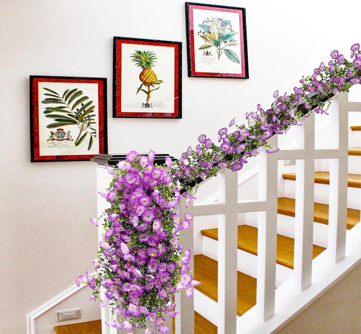 KUNSTBLUME 2 Stück Kunstblumen Veilchen Hängend - Beige, Kunststoff (75cm) - Kaket