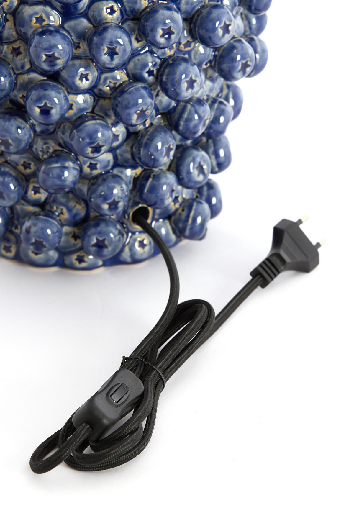 LAMPENSOCKEL Berries Blau 25.5/25/27 cm - Blau, Keramik (25.5/25/27cm) - Light & Living