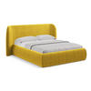 POLSTERBETT mit Bettkasten und Lattenrost 210x215 Gelb - Currygelb/Gelb, Kunststoff/Textil (160/200cm) - Makamii