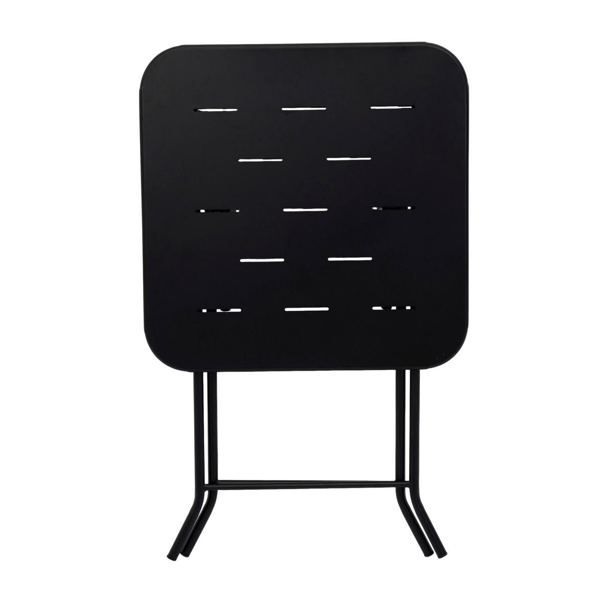 GARTENSET 60/73/60 cm Schwarz aus Stahl mit Klappfunktion 3er Set - Schwarz, Metall - OKMYHOME