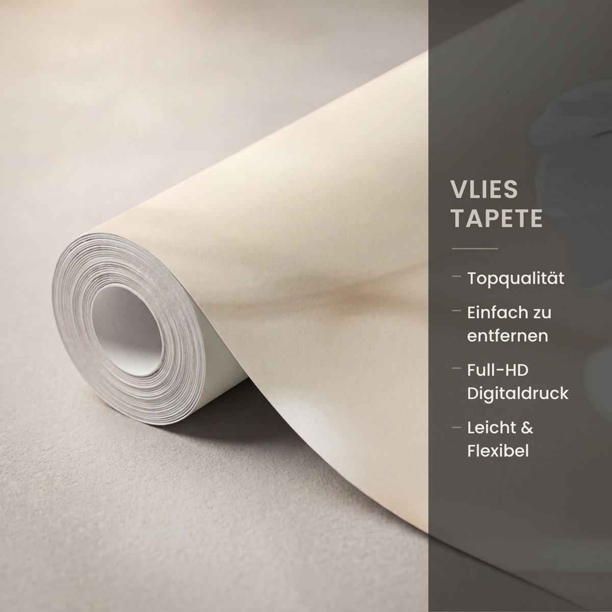 TAPETE - Wild - Blumen - Weiß - 220x280 cm - Creme, Papier (220/280cm) - OnlyWow