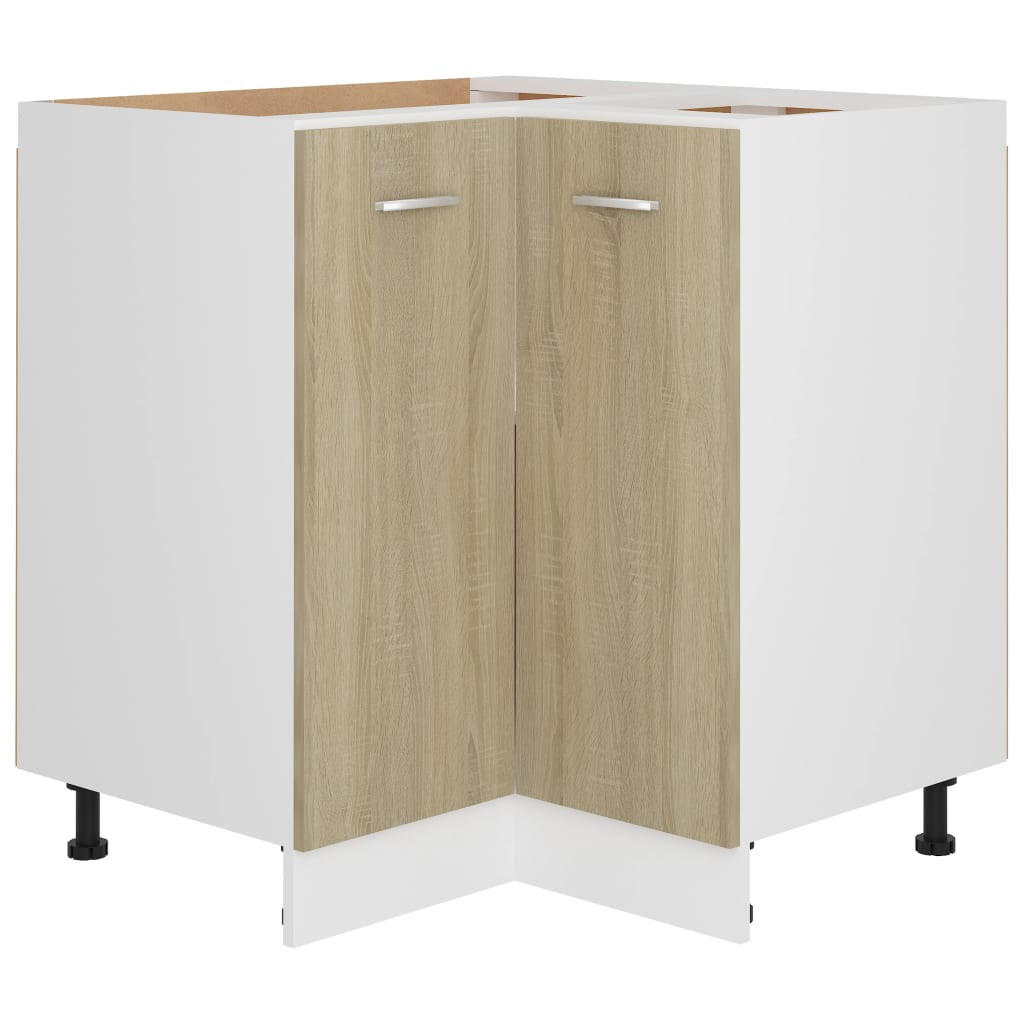 ECKUNTERSCHRANK Lyon Sonoma-Eiche 75,5/75,5/81,5 Cm Holzwerkstoff - Greige, Holzwerkstoff (75.5/81.5/75.5cm) - vidaXL