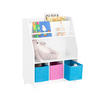 KINDERREGAL Weiß - Blau/Weiß, Holzwerkstoff (63/80/28cm) - SoBuy