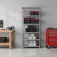 SCHRAUBREGAL PANDA TALL | HxBxT 200x100x50cm | 6 Fachböden | Fachlast 100kg | Grau - Grau, Metall (100/200/50cm) - PROREGAL