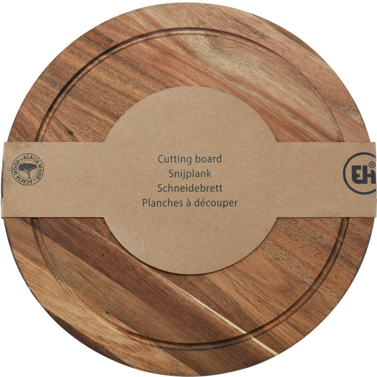 SCHNEIDEBRETT Akazienholz rund Ø 30 cm - Braun, Holz (30/30cm) - Excellent Houseware