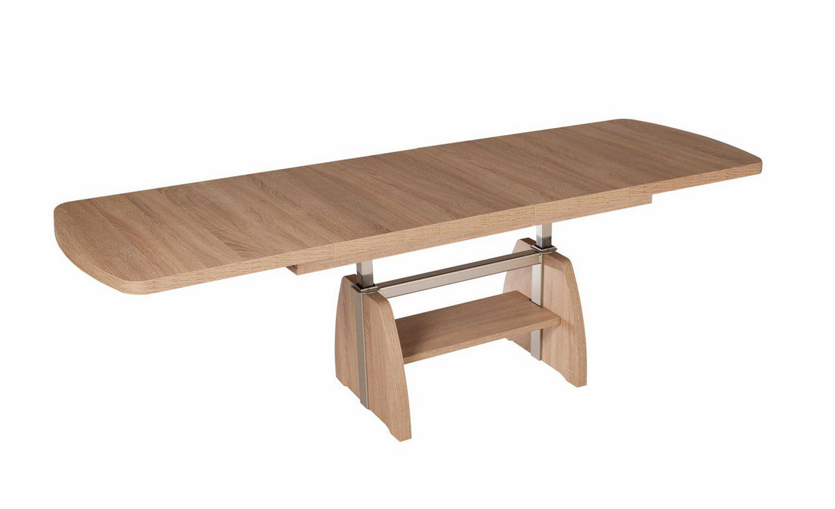 KULISSENTISCH höhenverstellbar Claude 125x55x75 Dekor Eiche Sägerau - Sonoma Eiche, Holzwerkstoff (125/75/75cm) - 58aufmkessel
