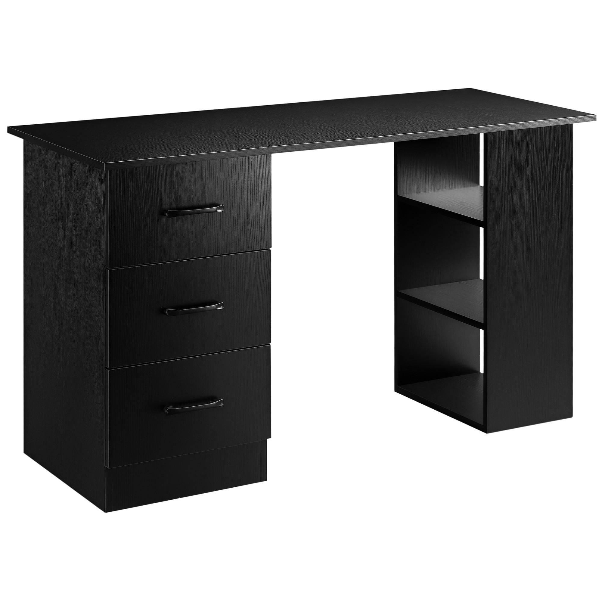BÜROTISCH Schwarz 1 Stück - Schwarz, Holzwerkstoff (49/120/72cm) - GiPP