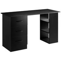 BÜROTISCH Schwarz 1 Stück - Schwarz, Holzwerkstoff (49/120/72cm) - GiPP