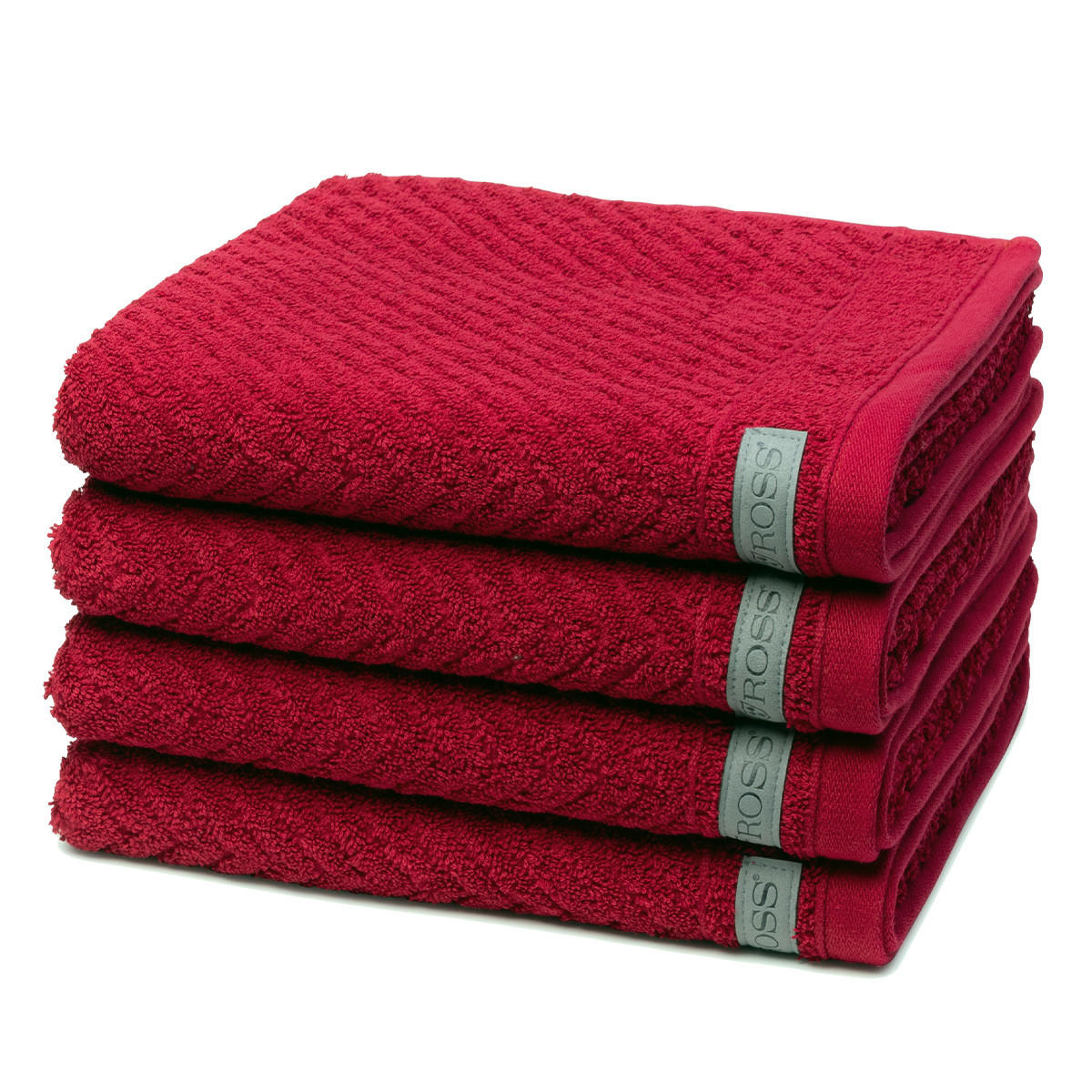 HANDTUCH Smart 4er-Set - Rot, Textil (50/100cm) - Ross