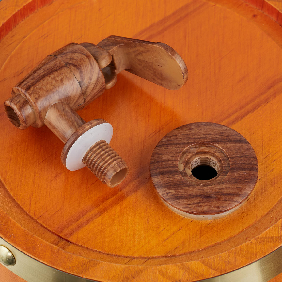 DREVENÉ súd - svetlohnedá, kov/drevo (18.5/25/28cm) - Relaxdays