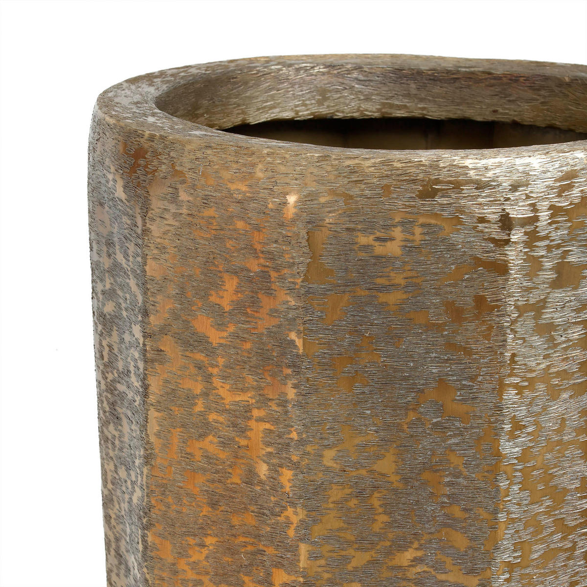 TOPF Adiane Gold 28/28/85.5cm 2er-Set - Goldfarben, Metall (85.5cm) - PTMD Collection