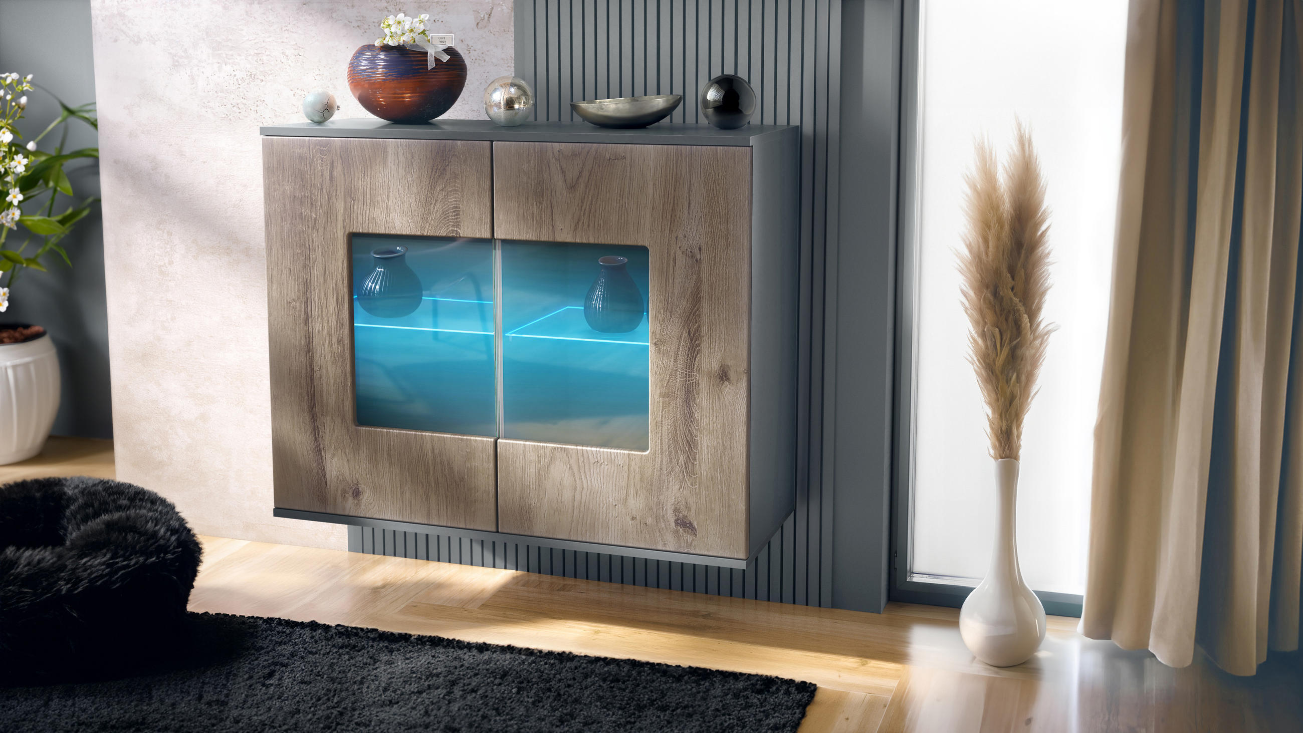 KOMMODE Grömitz Eiche Ribbeck - Alteiche, Holzwerkstoff (92.5/73.5/35cm) - Vladon