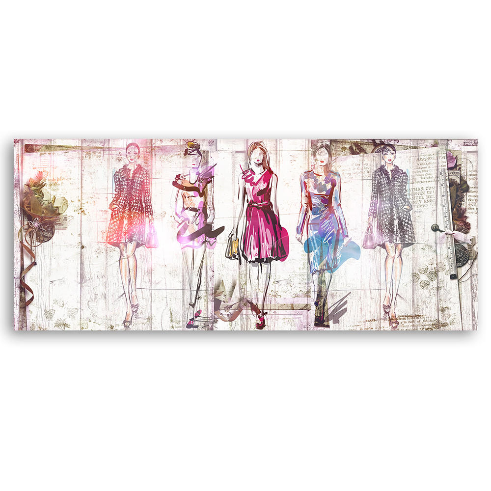 WANDBILD glamour modelle - Beige, Textil (90/30cm) - Feeby