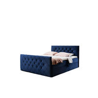 BOXBETT MALAGA 120x200 Dunkelblau Velvet - H3 - Dunkelblau, Textil (120/200cm) - AN-Moebel 4u