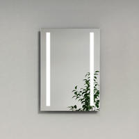 BADSPIEGEL mit Beleuchtung Rechteckig Umweltfreundlicher Silberspiegel 70/50 cm - Weiß, Glas (50/70/3.5cm) - EMKE