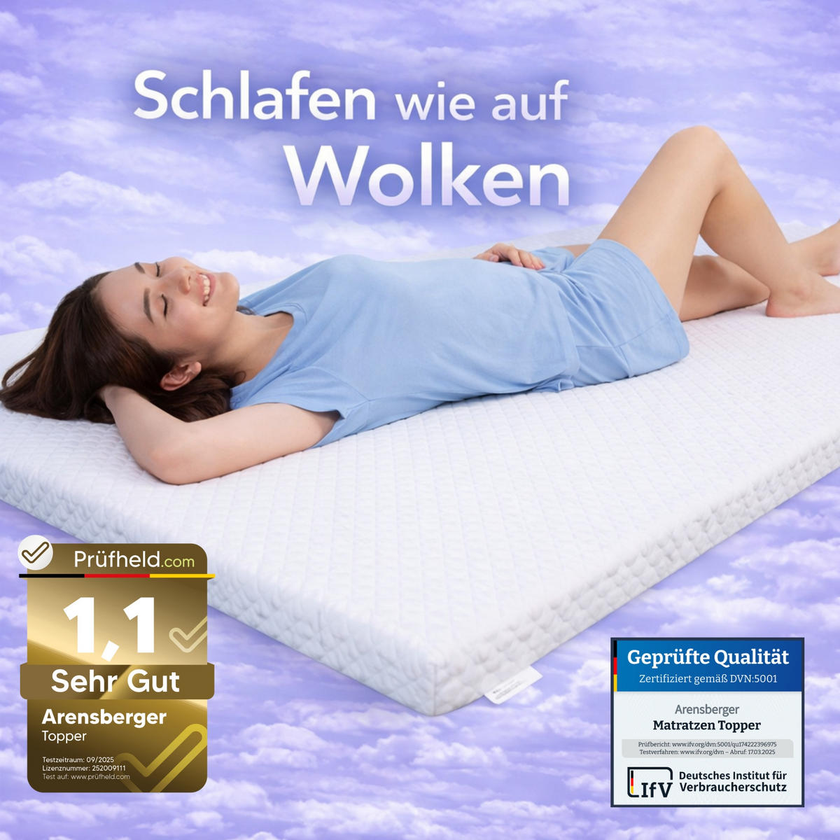 TOPPER Soft 180x200cm - Weiß, Textil (180/200cm) - Arensberger