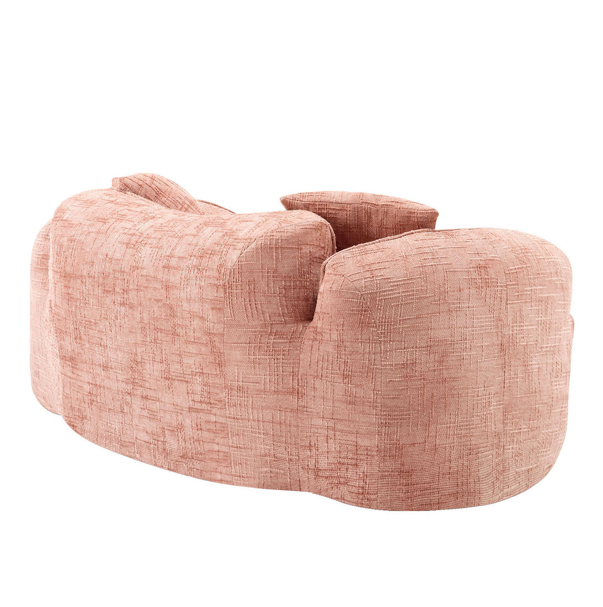 2-SITZER-SOFA gebogen, mit Armlehnen und Federkernpolsterung, sofort einsatzbereit, Pink - Rosa, Kunststoff (87/70/170cm) - Redom
