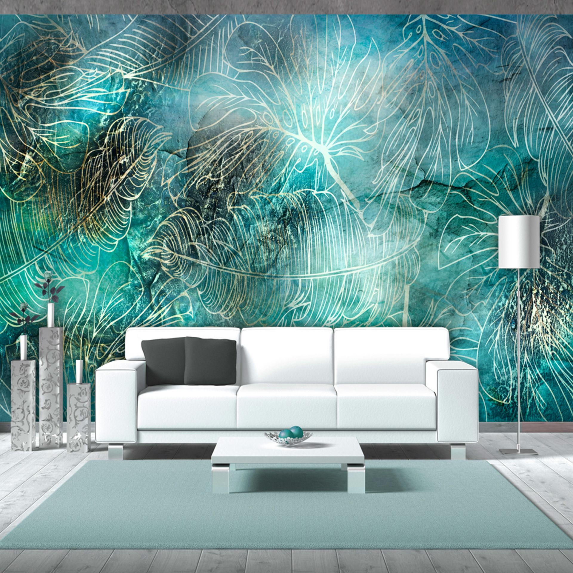 SELBSTKLEBENDE FOTOTAPETE 98/70 cm - Türkis, Kunststoff/Textil (98/1cm) - KUNSTLOFT