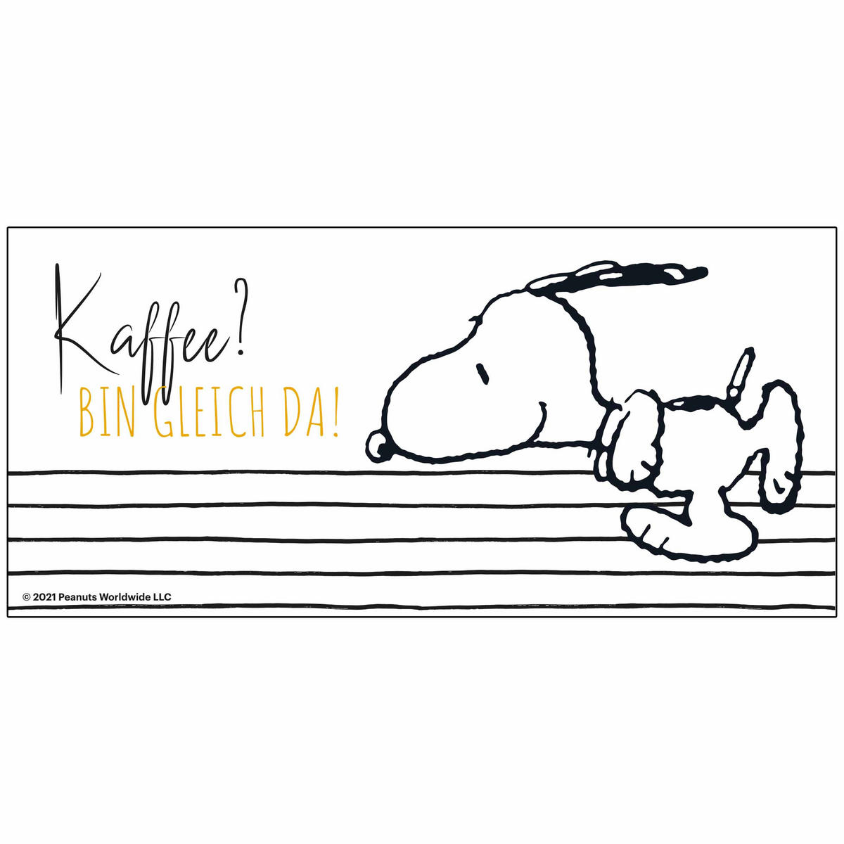 KAFFEEBECHER The Peanuts Snoopy Kaffee? Bin gleich da! Weiß 320 ml - Weiß, Keramik (0.32L) - United Labels