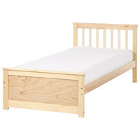 BETT mit Lattenrost 90x200 cm Heller Holzfarbton Olendon - Hellbraun, Holz (90/200cm) - Beliani