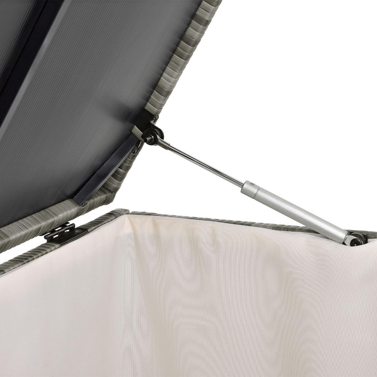 AUFLAGENBOX Ikaria grau-meliert - Grau, Kunststoff (145/80/83cm) - Juskys