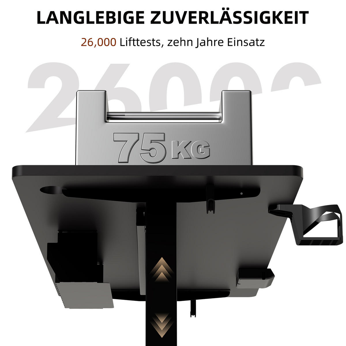 SCHREIBTISCH elektrisch höhenverstellbarer 60 x 120 cm, mit USB-A- und Type-C-Ladeanschlüssen, mit Memory- und Kollisionsschutzfunktion - Schwarz, Metall (120/60/120cm) - HOMAVO