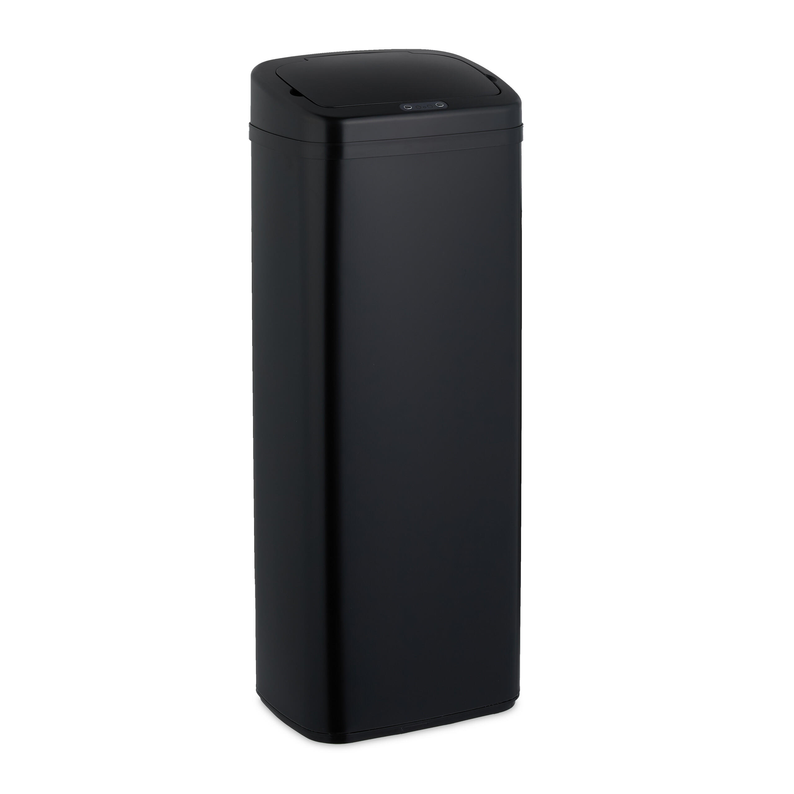 SENSOR-MÜLLEIMER - Schwarz, Kunststoff/Metall (33/84/25cm) - Relaxdays