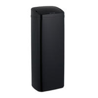 SENSOR-MÜLLEIMER - Schwarz, Kunststoff/Metall (33/84/25cm) - Relaxdays