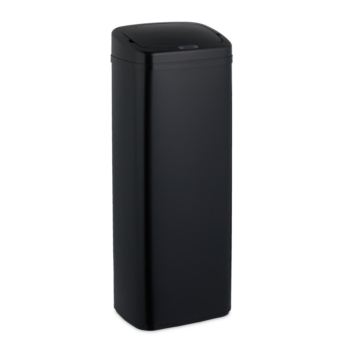 SENSOR-MÜLLEIMER - Schwarz, Kunststoff/Metall (33/84/25cm) - Relaxdays