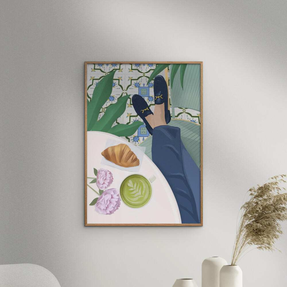 POSTER Petra Lizde - Cafe - Naturfarben, Papier (30/40/0.1cm) - Poster&Frame