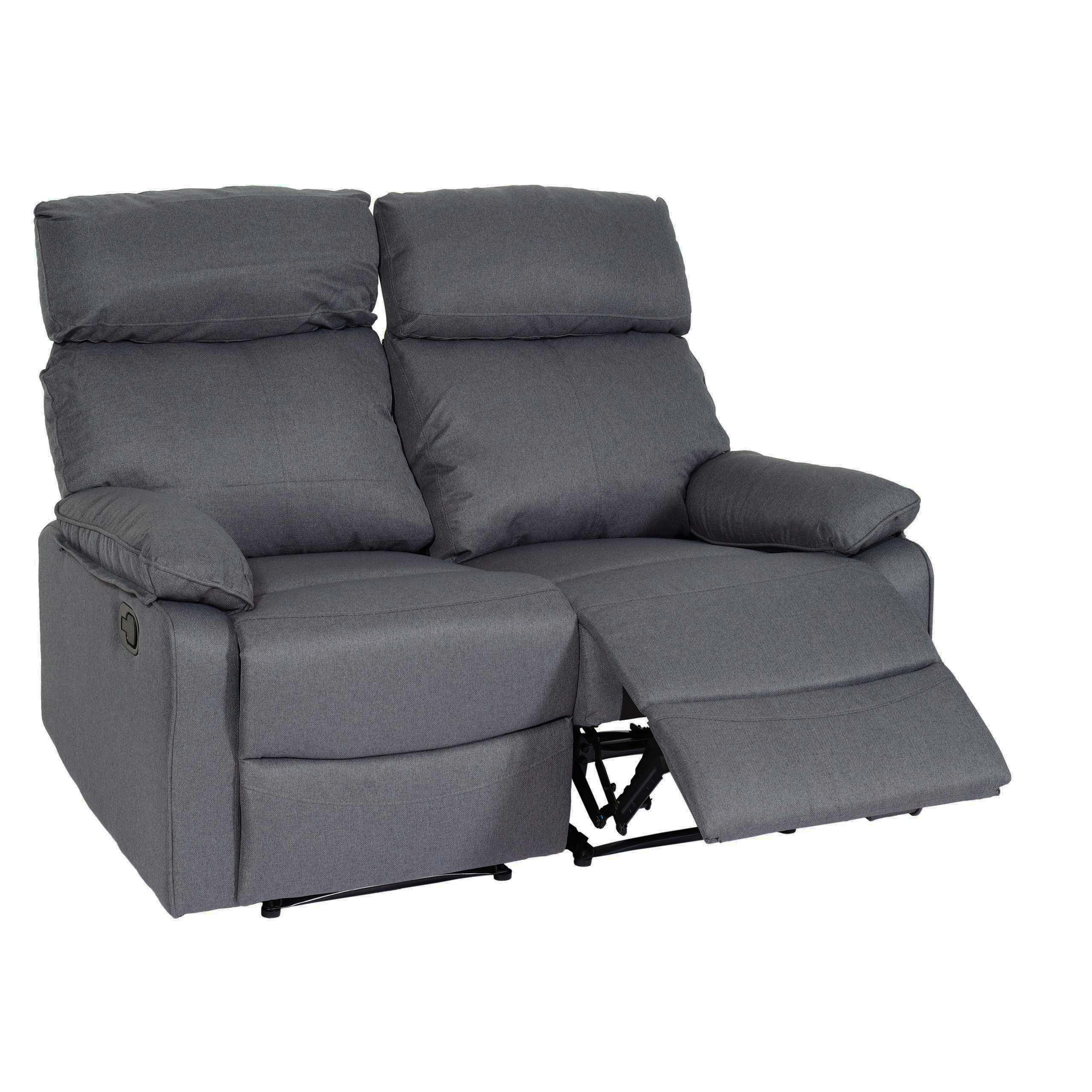2ER-KINOSESSEL Grau - Grau, Textil (134/105/170cm) - MCW