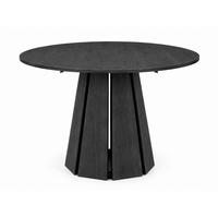 ESSTISCH Alice 180 x 100 x 76,8 cm Ovaler mit Ausziehfunktion, schwarz - Schwarz, Metall (100/180/75cm) - Margaret Hadas24
